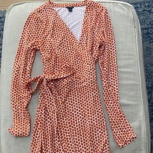 Animal print wrap dress size 4